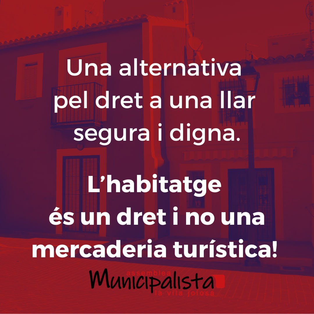 La pujada de preus, del lloguer i la falta de polítiques públiques dibuixen un escenari que deixa a les classes populars sense accés a l’habitatge mentre es construïxen urbanitzacions i apartaments turístics i de luxe. 
Aquesta setmana parlem d’habitatge!