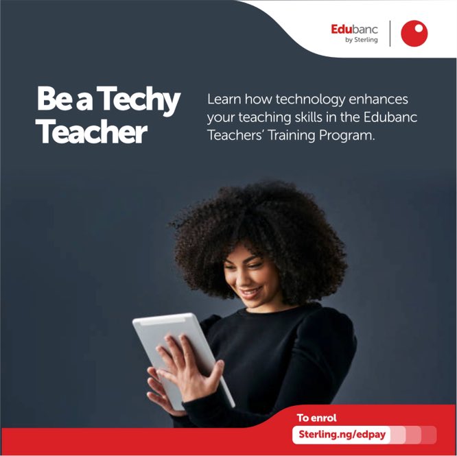 It is a beautiful Monday and here’s a reminder to be a Techy Teacher.

Join the moving digital train and increase your knowledge as a teacher and your chances of getting a high-paying job.

Visit edubanc.ng to enrol.

#TeachersTraining
#Upskill
#Education