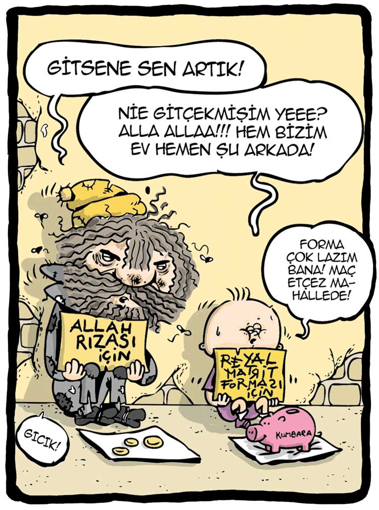 hardalistdergi's tweet image. Forma Çok Lazım Bana
💬 Gitsene sen artık! 💬 Ne gitçekmişim yeee? Alla Allaa! Hem bizim ev hemen şu arkada! 💬 Forma çok lazım bana! Maç etçez mahallede! 💬 Gıcık! hardalist.net/forma-cok-lazi… #hardalistdergi @hardalistdergi aracılığıyla

#cartoon #karikatür #mizah #mizahdergisi