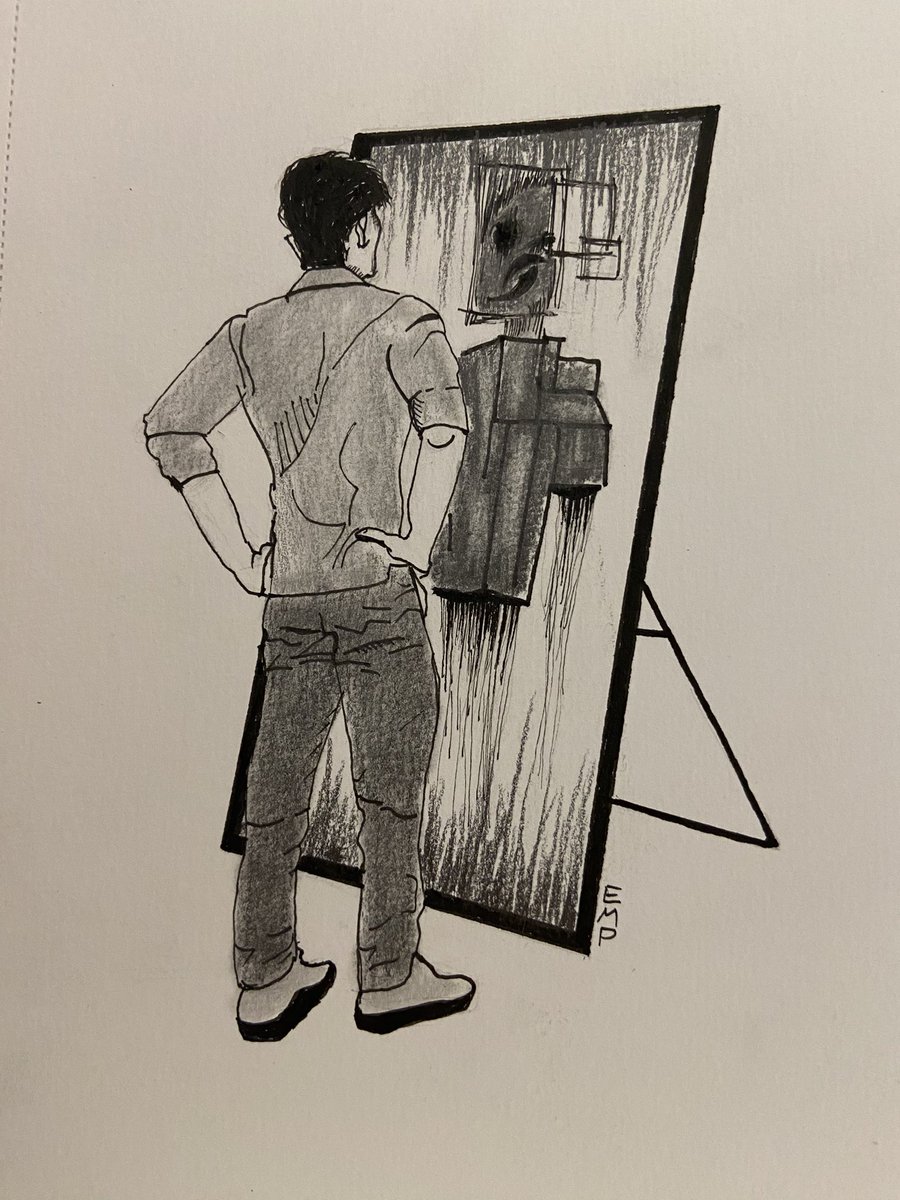 empstudioarts's tweet photo. “Nobody” 
Mixed media illustration (ink and graphite)
#horrorart #illustration #surrealart https://t.co/EeJoiCIzLJ