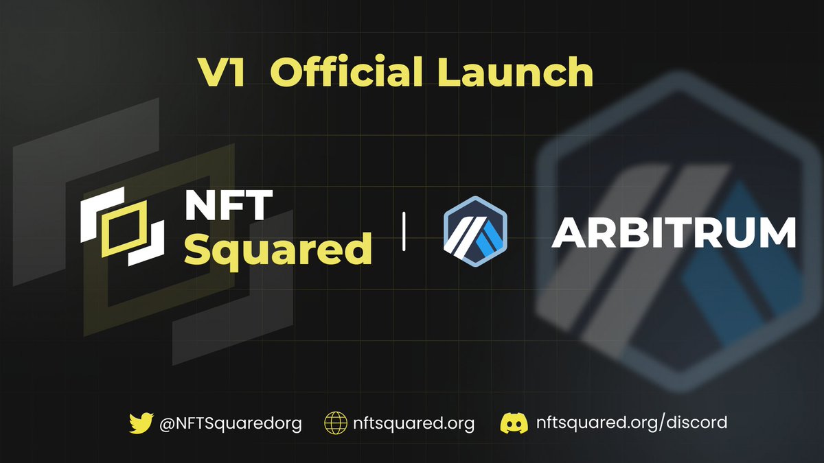 NFTSquaredorg's tweet photo. 1)🚀 New week, new milestones! 

NFT Squared's 𝐕𝟏 #dApp is now LIVE on #Arbitrum &amp; #BNBChain! 

Upcoming this week:
✅ #NFT Staking Pools launch for #Web3 startups to create self-serve pools &amp; empower communities to stake NFTs for rewards &amp; liquidity! https://t.co/NMOKmmsitp