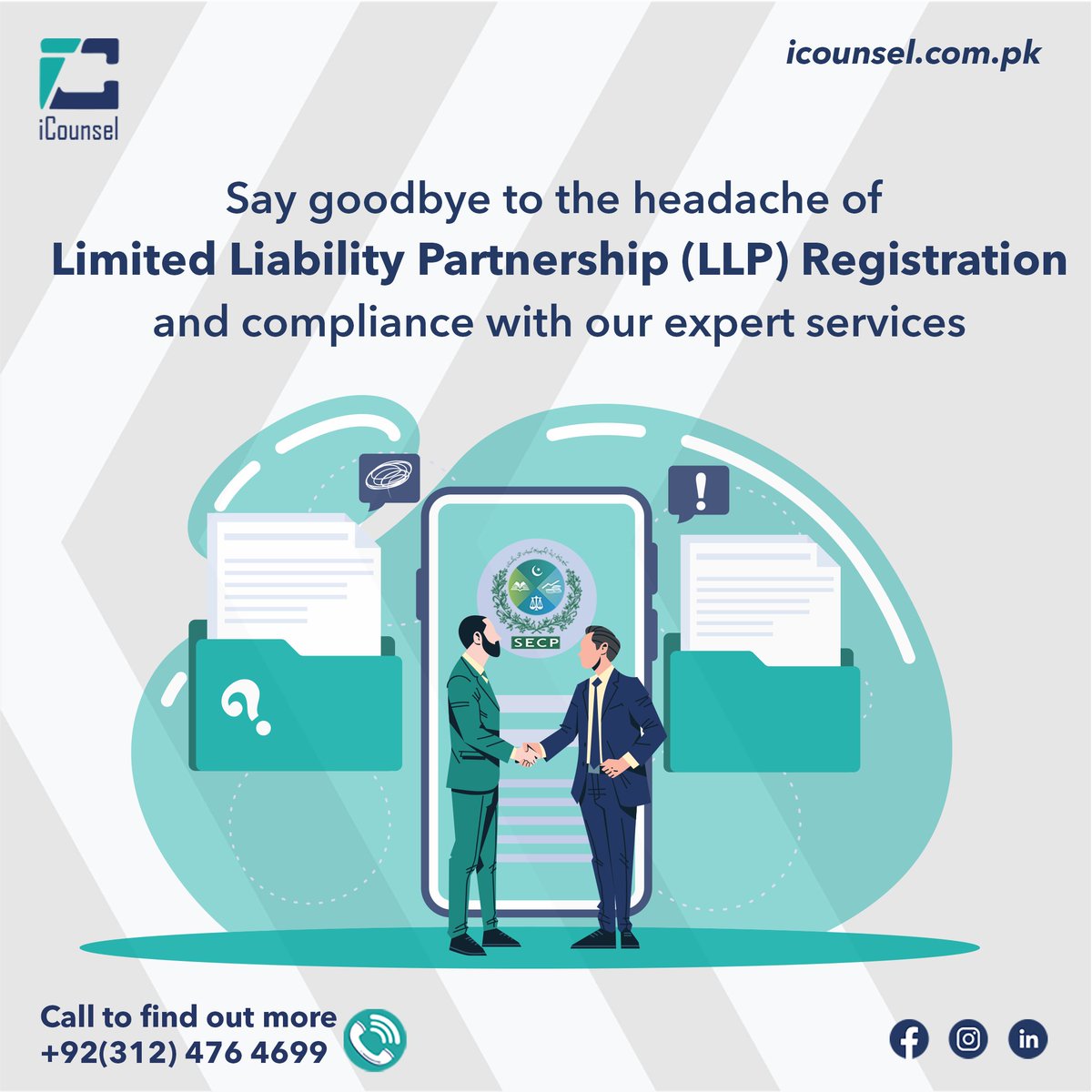 iCounsel4's tweet photo. Don't let legal formalities hold you back from achieving your business goals. Contact us to register your LLP now!
Call for counsel at

📞: 03124764699

📧: info@icounsel.com.pk https://t.co/ZsrXFOPTpY