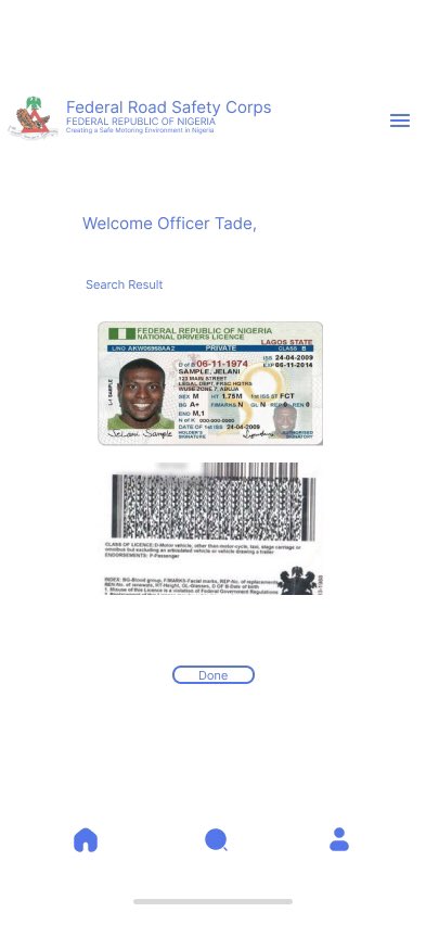 iaminnos1's tweet photo. Hello @FRSCNigeria , here’s an app design that can help your field officers with drivers who forgot their license at home. Driver’s information can be easily accessed with their Surname, DOB and Phone Number . https://t.co/RUScSDrP0S