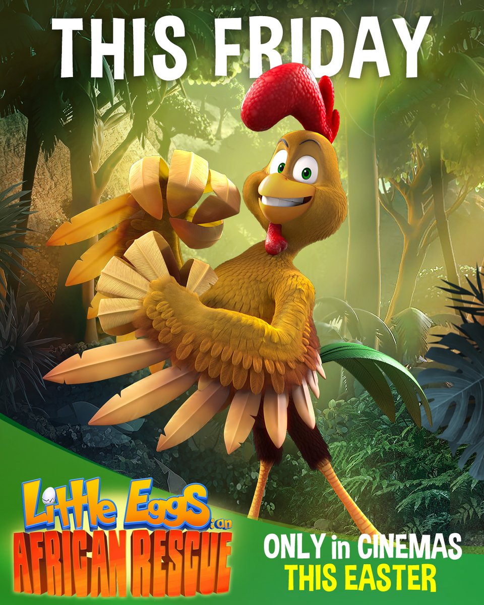 THIS FRIDAY join Toto, Di and the Little Eggs on their African adventure! Cuddle up for a heart-warming animated egg-venture for the whole family! 🐣❤️

Only in Cinemas this Easter, from March 31 #LittleEggsMovie