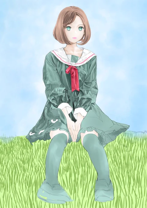 134日目です。今日も描き込みしました。シワ多いです #イラスト練習中 #模写 