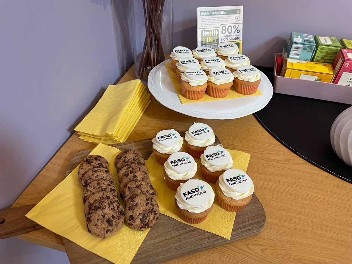 tris2506's tweet photo. Don't these cupcakes look amazing? They tasted great too! A great way to celebrate the launch of FASD Hub Ireland today from our HQ & Training Centre located in Ennis County Clare #FASDIrl #FASDHubIrl #LetsGetIrelandTalkingAboutFASD https://t.co/218XRgcqYf
