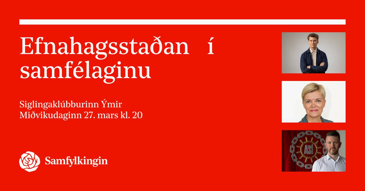 Opinn fundur 🌹 öll velkomin.

Framsögur:
Jóhann Páll Jóhannsson, alþingismaður, 
Margrét Kristmannsdóttir framkvæmdastjóri,
Kristján Þórður Snæbjörnsson forseti ASÍ.