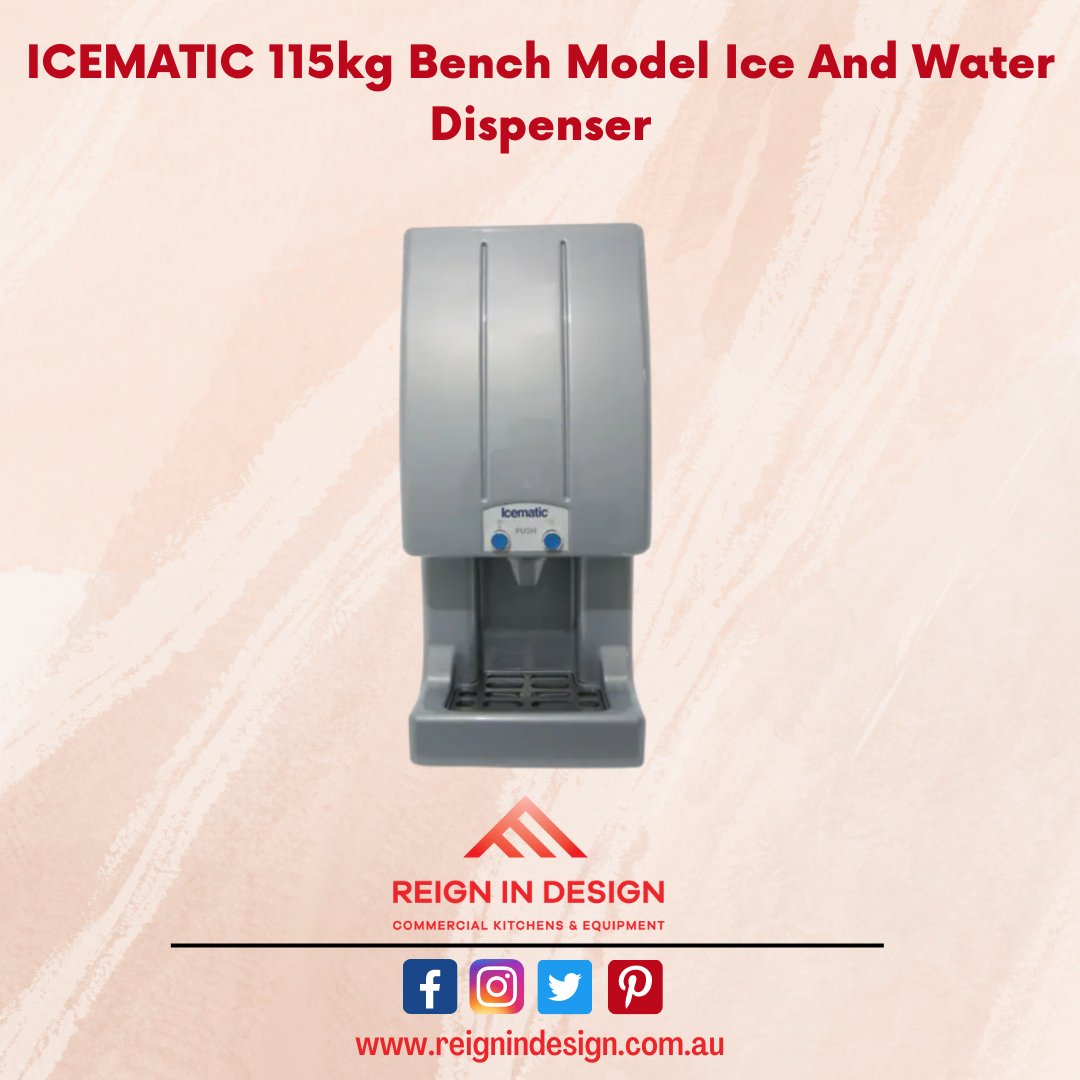 in_equipment's tweet photo. ICEMATIC 115kg Bench Model Ice And Water Dispenser
Counter model self contained cubelet ice and water dispenser.
Get Yours - https://t.co/79bRcuzxhJ
#Reignindesign #Commercial #Australia #Design #initialdesign #Kitchen #ICEMATIC https://t.co/qX6TZTf7ps