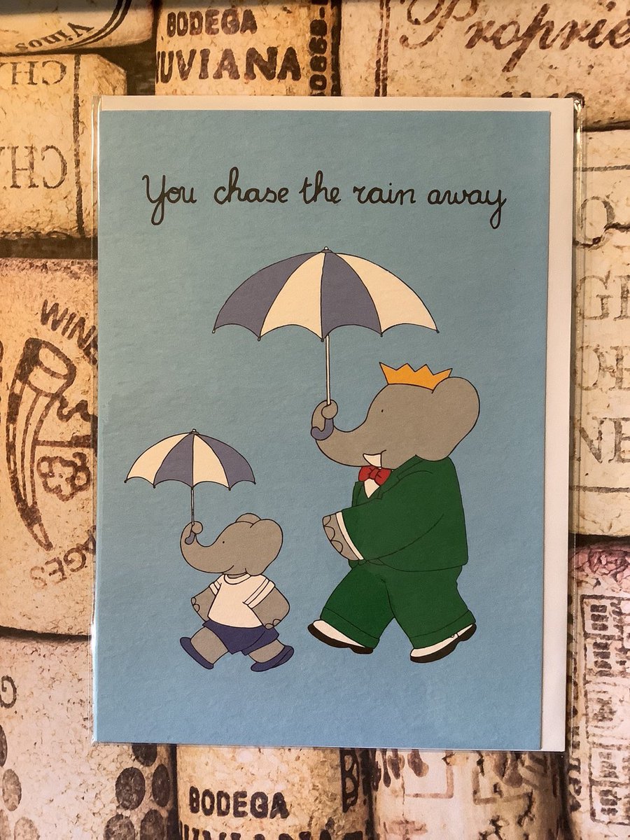 WatsonsVintage's tweet photo. JUST £3.00 each in my #etsy shop: #Vintage #Retro Circa #1990s Babar The Elephant Super Cute Blank 'You chase the rain away' Card - Unusual Card - Card For Framing - Fun Card https://t.co/Izs7kS7FCL #BabarTheElephant #CardForFraming #JustBecauseCard
#BabarFanCard #CuteCard https://t.co/WXeQ0ssnOh