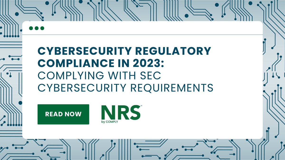 The threat and impact of a #cybersecurity breach has never been higher, with new and more sophisticated methodologies. Learn how to create a cybersecurity #regulatorycompliance program designed to meet all SEC cybersecurity requirements. okt.to/BCG1PH
