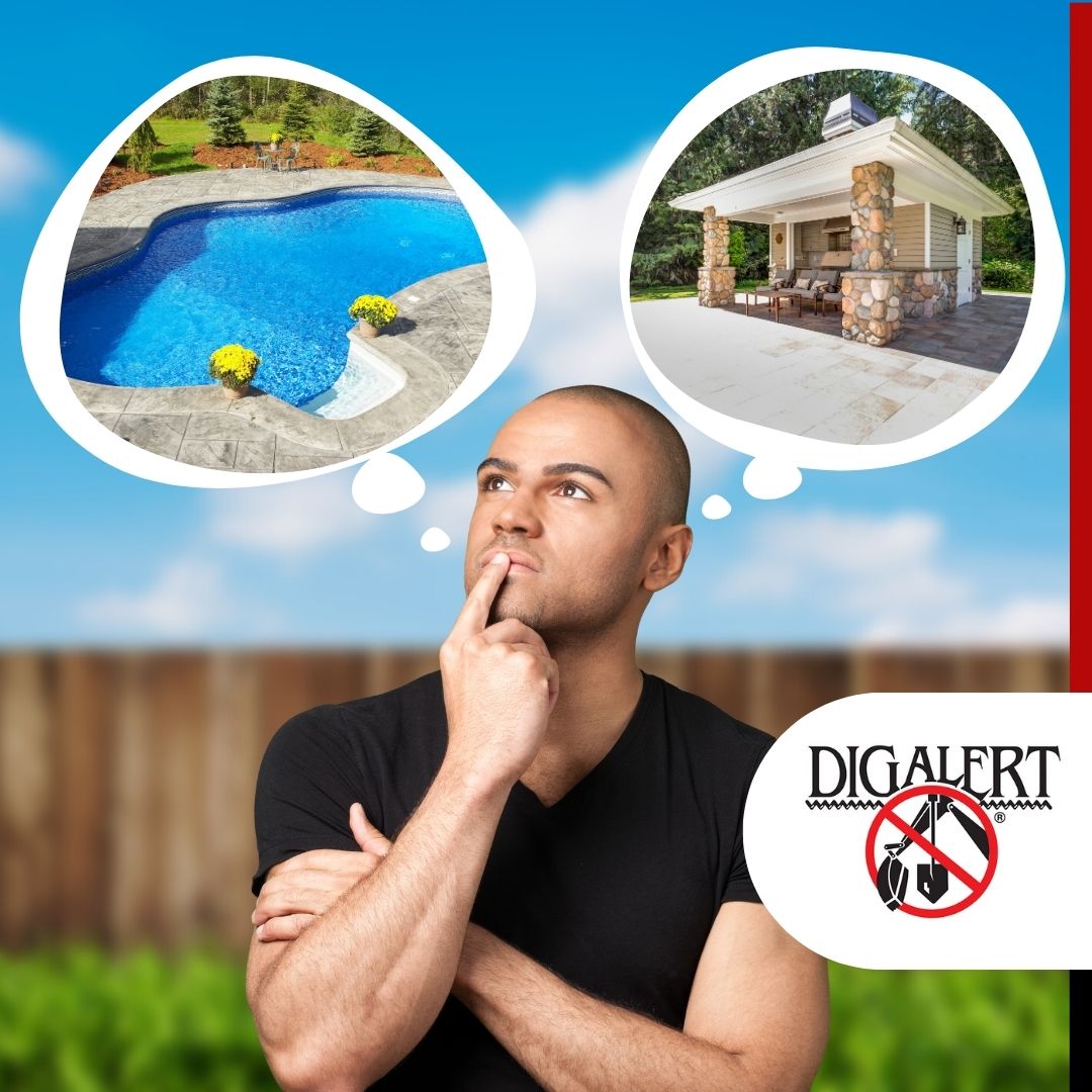 DigAlert's tweet photo. Digging in your own backyard? Remember that contacting DigAlert before starting any DIY project can help keep you and your community safe.
Contact DigAlert at https://t.co/atbYTFqf5h
#DigAlert #contactDigAlert #811 #contact811 https://t.co/4KhPMvShQL