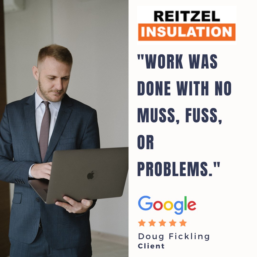 reitzelinsulate's tweet photo. We want to thank Doug for the Google review.
Let us provide 5-Star customer service and support for your insulation needs.
📱 800-265-8869
Read all of our reviews at
https://t.co/JVsXfm5u1d
#reitzel #reitzelinsulation #reviews #testimonials #insulation #insulationservices https://t.co/J0hqa7EOYL