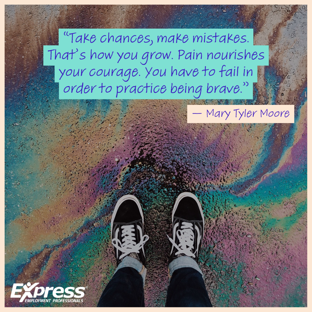 Don't be afraid. Step out of your comfort zone and take a chance.

#MotivationMonday #ExpressPros