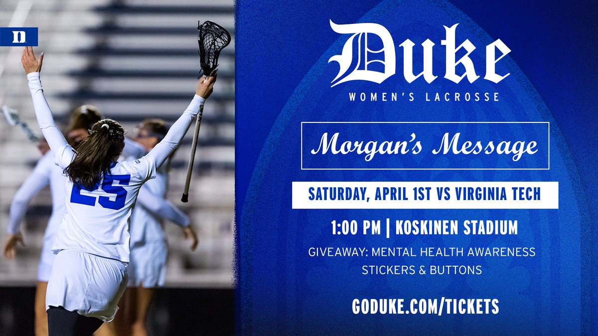 Duke Psychiatry & Behavioral Sciences on Twitter "Join DukeWLAX for their MentalHealth