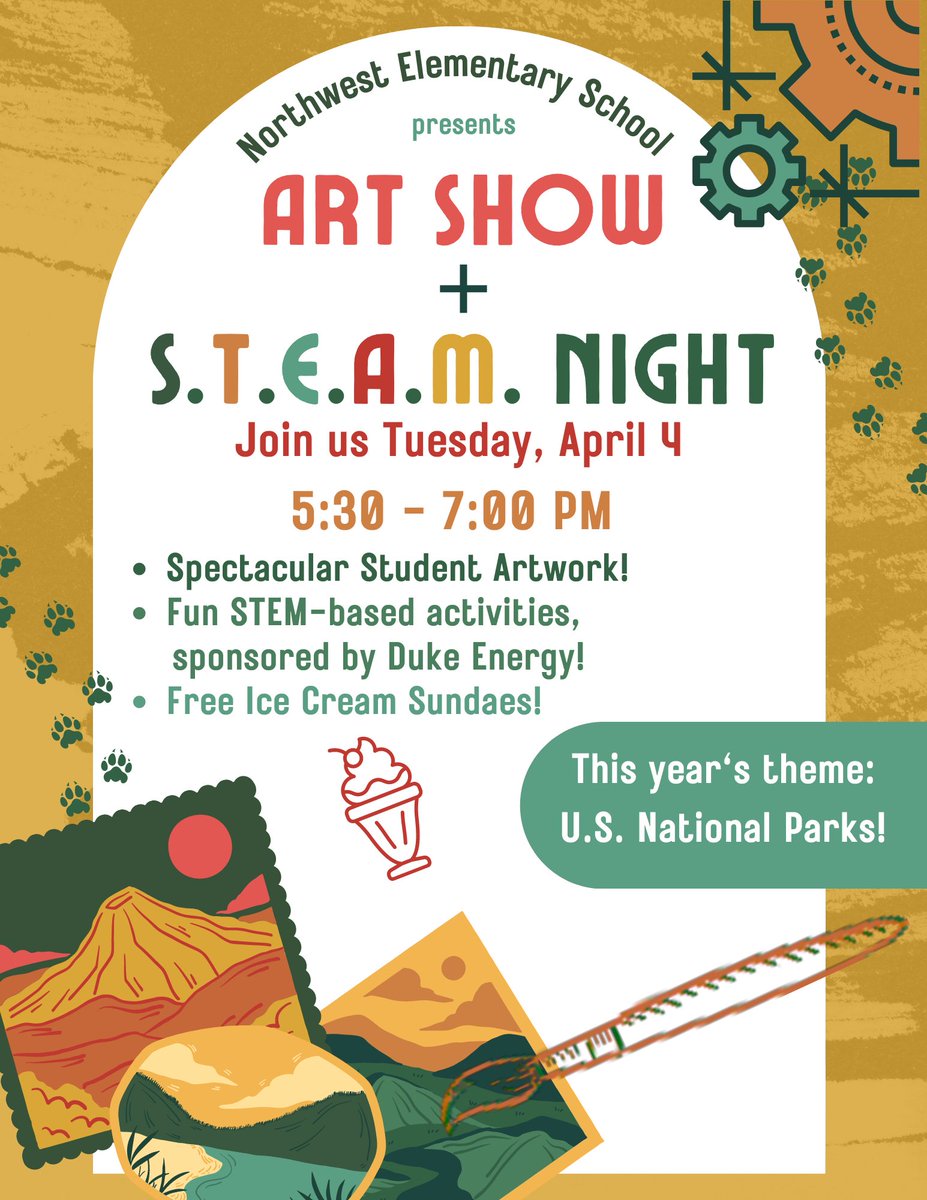 Northwest Elementary School (@nwetigers) on Twitter photo Don’t forget to come out and see some of the wonderful artwork out Tigers have turned out this year, and also have fun while learning with <a href="/ncscifest/">North Carolina Science Festival</a> STEM activities on Tuesday, April 4 from 5:30-7 pm!…Free ice cream sundaes while supplies last! 🎨👩🏾🔬🍨 Don’t forget to come out and see some of the wonderful artwork out Tigers have turned out this year, and also have fun while learning with <a href="/ncscifest/">North Carolina Science Festival</a> STEM activities on Tuesday, April 4 from 5:30-7 pm!…Free ice cream sundaes while supplies last! 🎨👩🏾🔬🍨