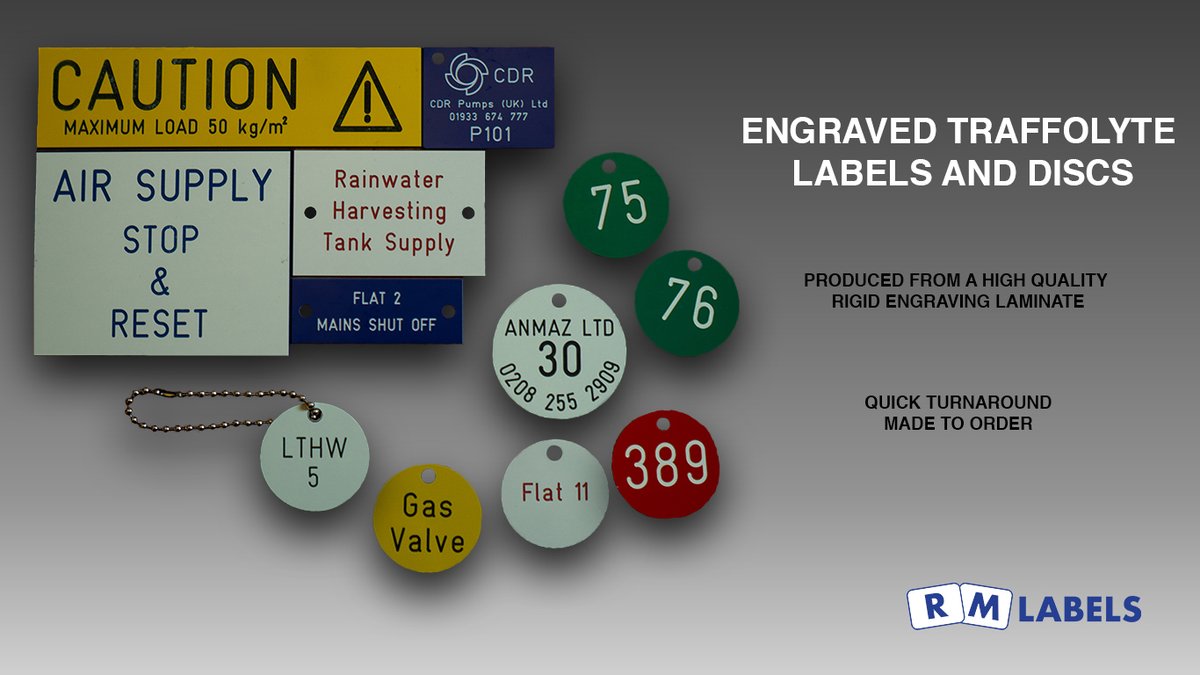 RMLabelsLtd's tweet photo. Buy online or send us your custom order and we will be happy to provide a quote. Quick turnaround on all labels, tags and discs. Choose from our standard 42mm diameter discs and various tag sizes on our website or contact us with your unique requirements.

https://t.co/AXV4EFQ4ac https://t.co/UXuHwRNfts