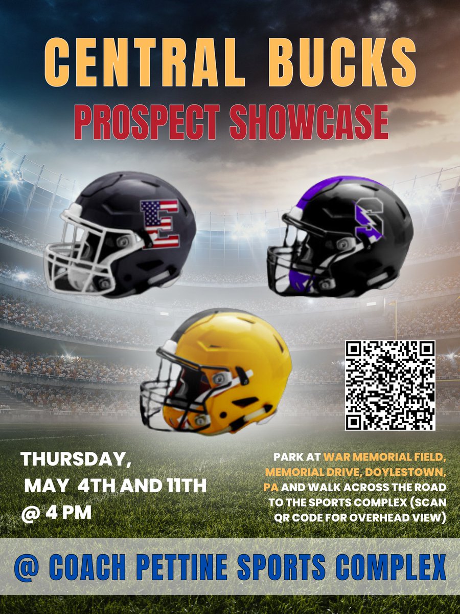 westcbfootball's tweet photo. **Attention college coaches**
 
Mark your calendars!
 
For the first time ever all 3 Central Bucks high schools will be hosting a prospect showcase!
 
Where else can you evaluate top talent from the largest suburban school district in PA all at once?
 
In recent years CB schools have placed student-athletes at all levels of college football. This showcase will be no different as FBS, FCS, D2 & D3 prospects will all be on hand to display their talents.
 
Do not miss out on this opportunity!!
 
@CBEastFootball 
@CBSouthFootball