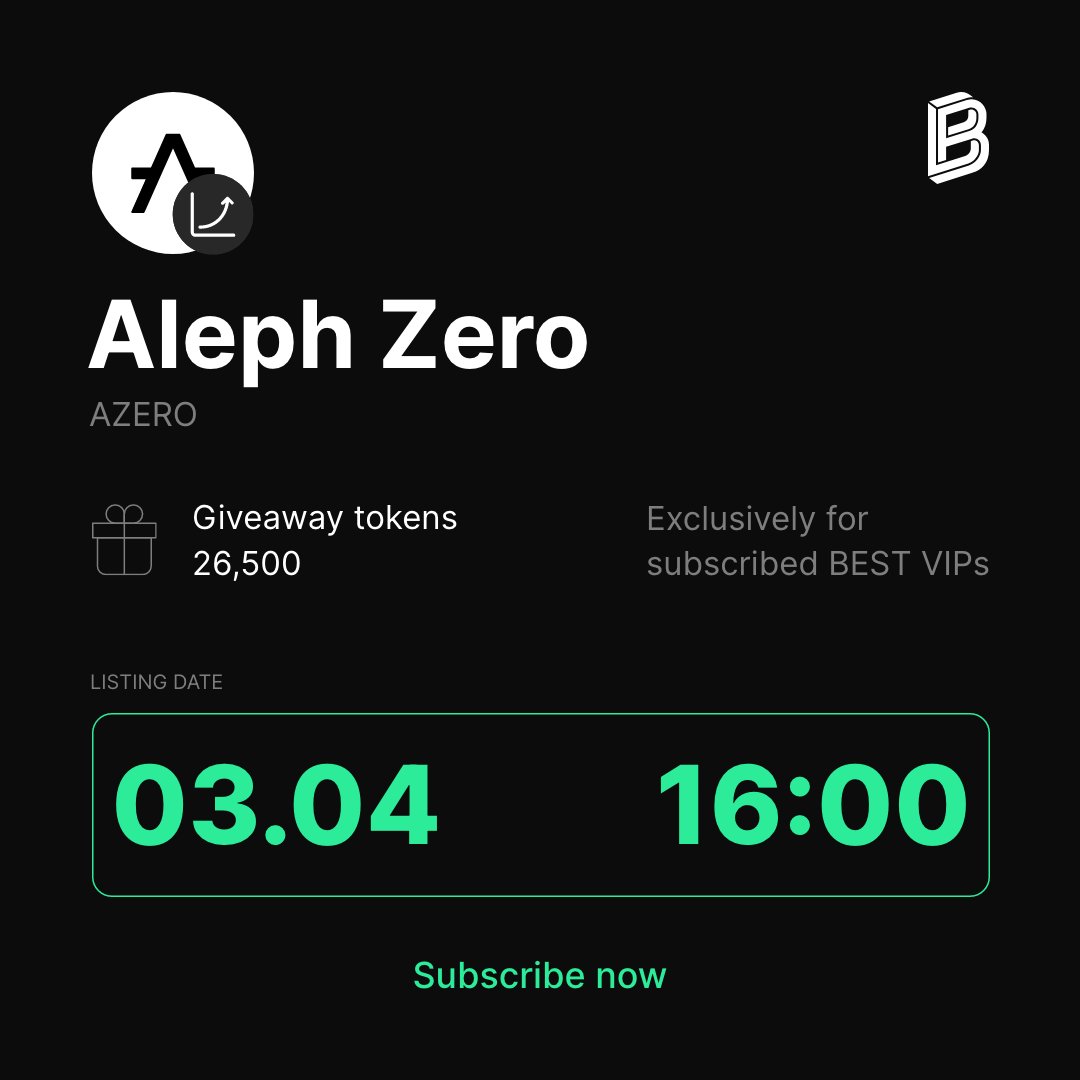 Some of you worked it out already, but just to make sure no-one misses it. 

Our next #BitpandaSpotlight asset will be $AZERO. With a focus on instant finality, interoperability and more, <a href="/Aleph__Zero/">Aleph Zero</a> will be making its way to Bitpanda on the 3rd of April.