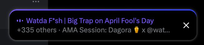 0xTacadada's tweet photo. It is what it is 

Absolutely HYPE with @watda_fish launchpad on @dagoraxyz https://t.co/Nx2J7Jhg4e