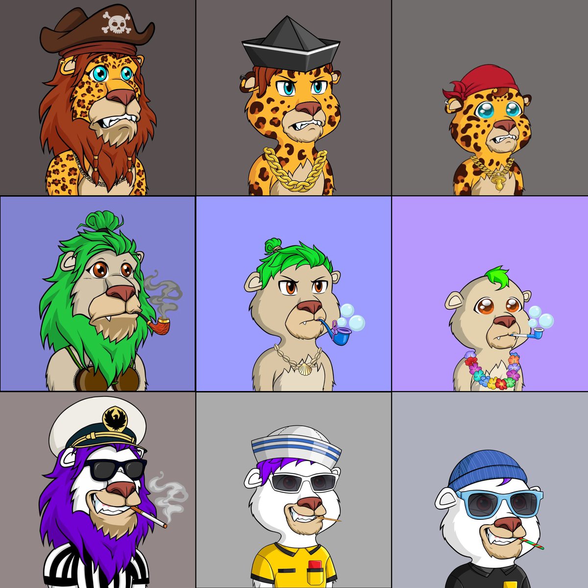 LazyCoCoLion's tweet photo. @AshurNFT Proud holder of 4 #FullSets 🦁 https://t.co/Kq0CgmUQTN