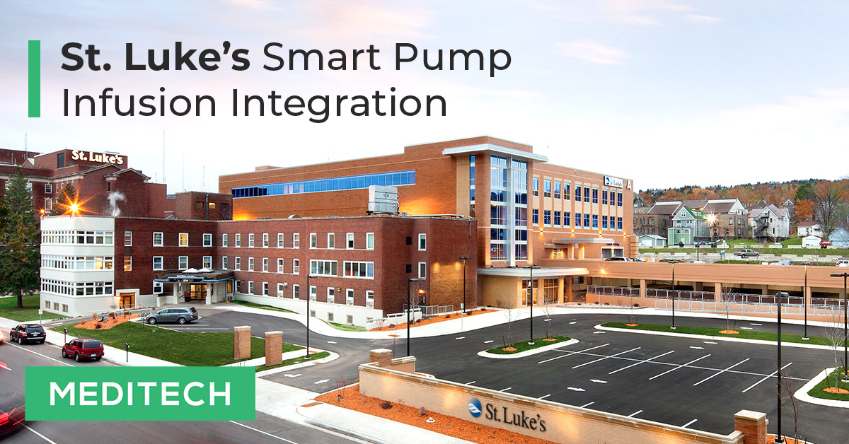 MEDITECH's tweet photo. St. Luke’s Health System implements MEDITECH’s Smart Pump Infusion: Manager of Clinical Informatics Kristen Fish, RN, @StLukesDuluth: “The #smartpump infusion integration helps us make strides in the accuracy and efficiency of our #nurses….” #Expanse https://t.co/fWzj7ZOfeH https://t.co/FGq5DCF8uv