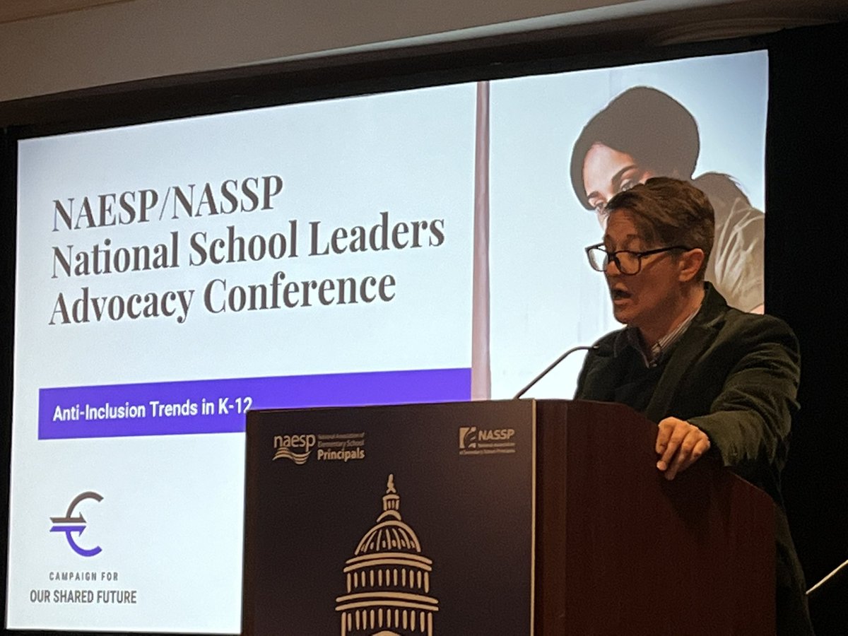 EdCosentino11's tweet photo. Ruthanne Buck and Ami Gadhia brief @NAESP and @NASSP leaders about the state of the educational policy landscape to kick off the 2023 National School Leaders Advocacy Conference. #PrincipalsAdvocate Advocate https://t.co/Mk4wTYV7aL