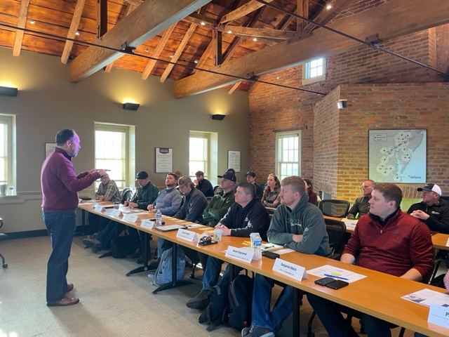 PaAggConAssn's tweet photo. Today, the first session of 2023 PACA’s Emerging Leaders Academy got underway, led by Greg Coker. Thank you to member Allan Myers Inc. for hosting. #BuildLocalPA #BuildingandConnectingCommunities #PACArocks https://t.co/kX3vvkCjfS