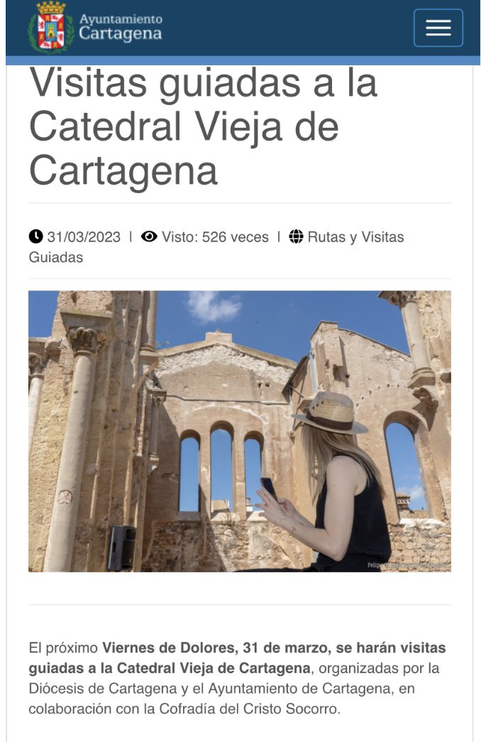 CatedralCT's tweet photo. Como era de esperar en pocas horas se han agotado las reservas para visitar la #CatedraldeCartagena.
Desde esta plataforma solicitamos que la apertura se realice los festivos.
Pedimos al @AytoCartagenaES que amplíe el horario este viernes para dar la oportunidad a más personas. https://t.co/OgVTCYaiki