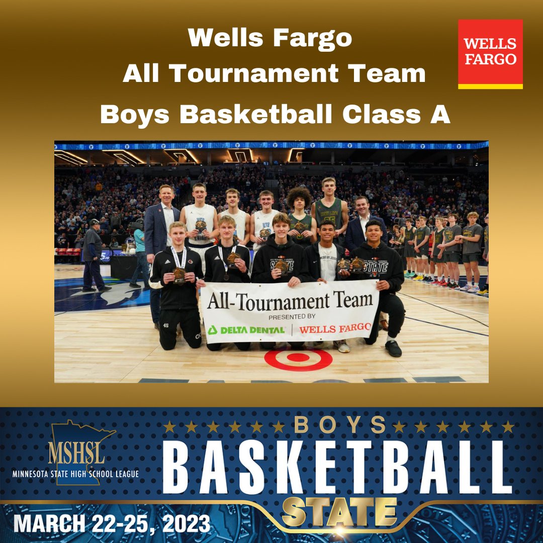 Congratulations to the 2023 Wells Fargo Boys Basketball All Tournament Teams! For a full list of players, please go to 
mshsl.org/about/news/tou…