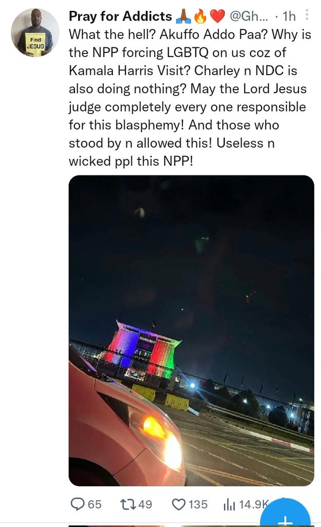 RightifyGhana's tweet image. If people can misrepresent and misinterpret Ghana 🇬🇭 and USA 🇺🇸 colours at the Jubilee House as LGBTQ 🏳️‍🌈 to make homophobic posts, begin to imagine how many more lies you have been told about the LGBTQI+ community.

You have been fed with so many falsehood to make you hate LGBT