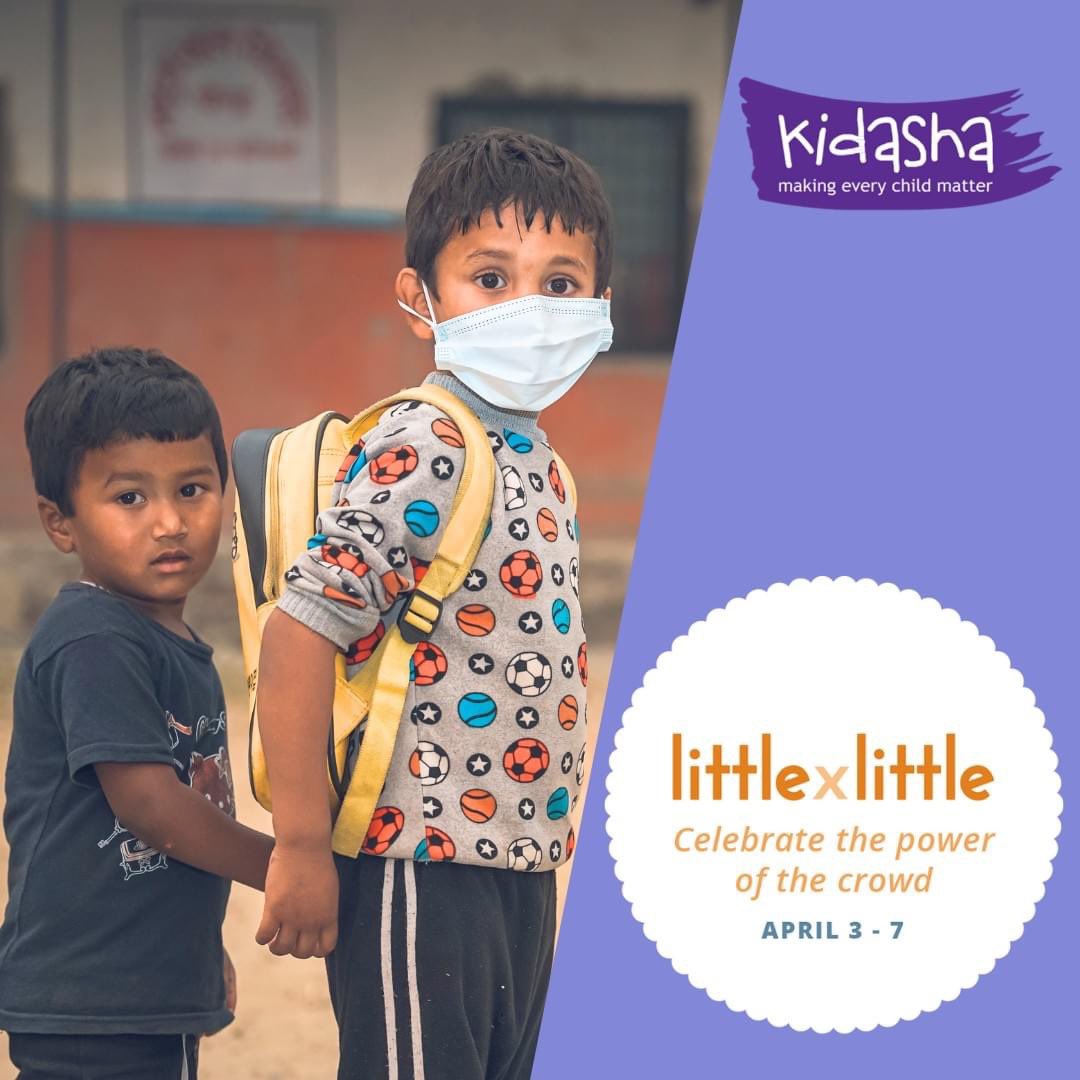 KidashaNepal's tweet photo. A little can become a lot 💜🧡💜 

One week from today when you give up to $50 to support @Kidasha, @GlobalGiving will match your generosity at 50%. SAVE THE DATES and please share this post to help spread the word

https://t.co/RPfBsOPOmO

#littlexlittle #littlebylittle #nepal https://t.co/gZdhxRII12