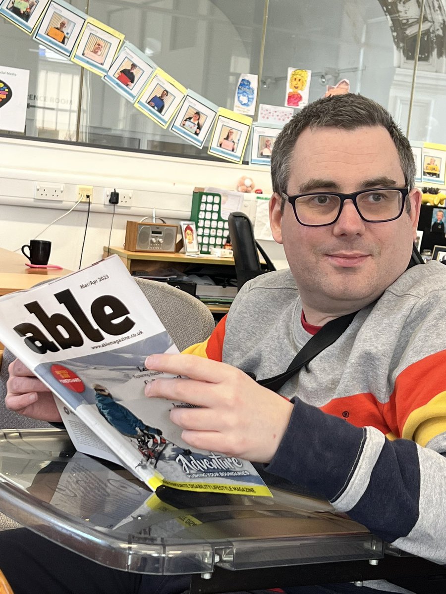 PfkcR's tweet photo. Sometimes we take @ablemag and discuss topics based on the articles. Today the guys were discussing whether they like the sunflower lanyard system. We had an interesting debate about the pros and cons. #AbleMagazine #HiddenDisability #AutismAcceptanceWeek #AutismAwarenessWeek https://t.co/zhfFIPS8JF