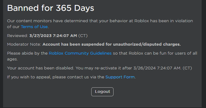 EpicYun's tweet photo. @Roblox @InsideRoblox @robloxdevrel  epic_yun. I did nothing wrong and I am getting banned for a year. https://t.co/fRAOb1y9RS