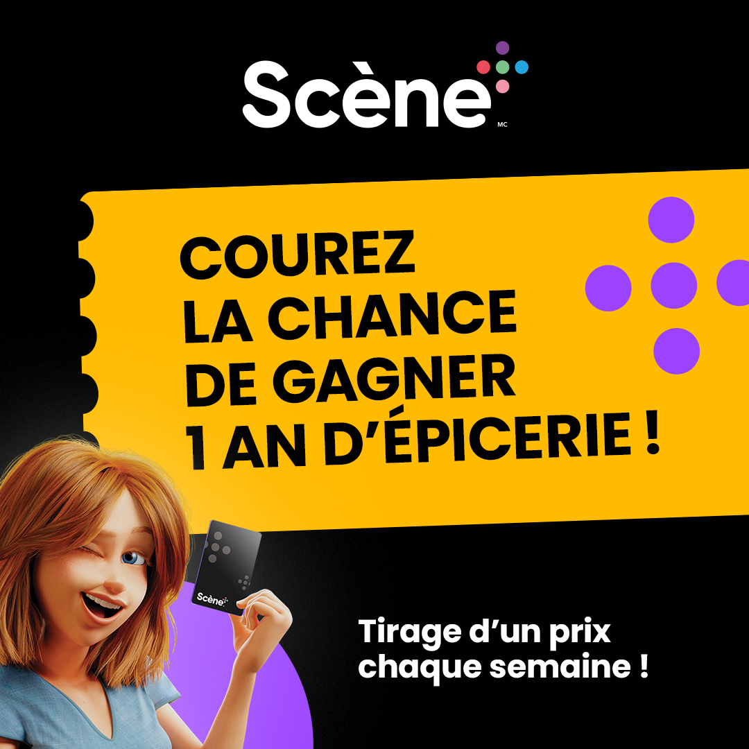 Scène+ est officiellement arrivé chez IGA 🤩

Jusqu'au 3 mai 2023, chaque fois que votre carte Scène+ enregistrée est balayée, vous obtenez une chance de gagner.

Devenez membre dès maintenant, et profitez d'une foule d'avantages. 

En savoir plus: bit.ly/3TGw10G