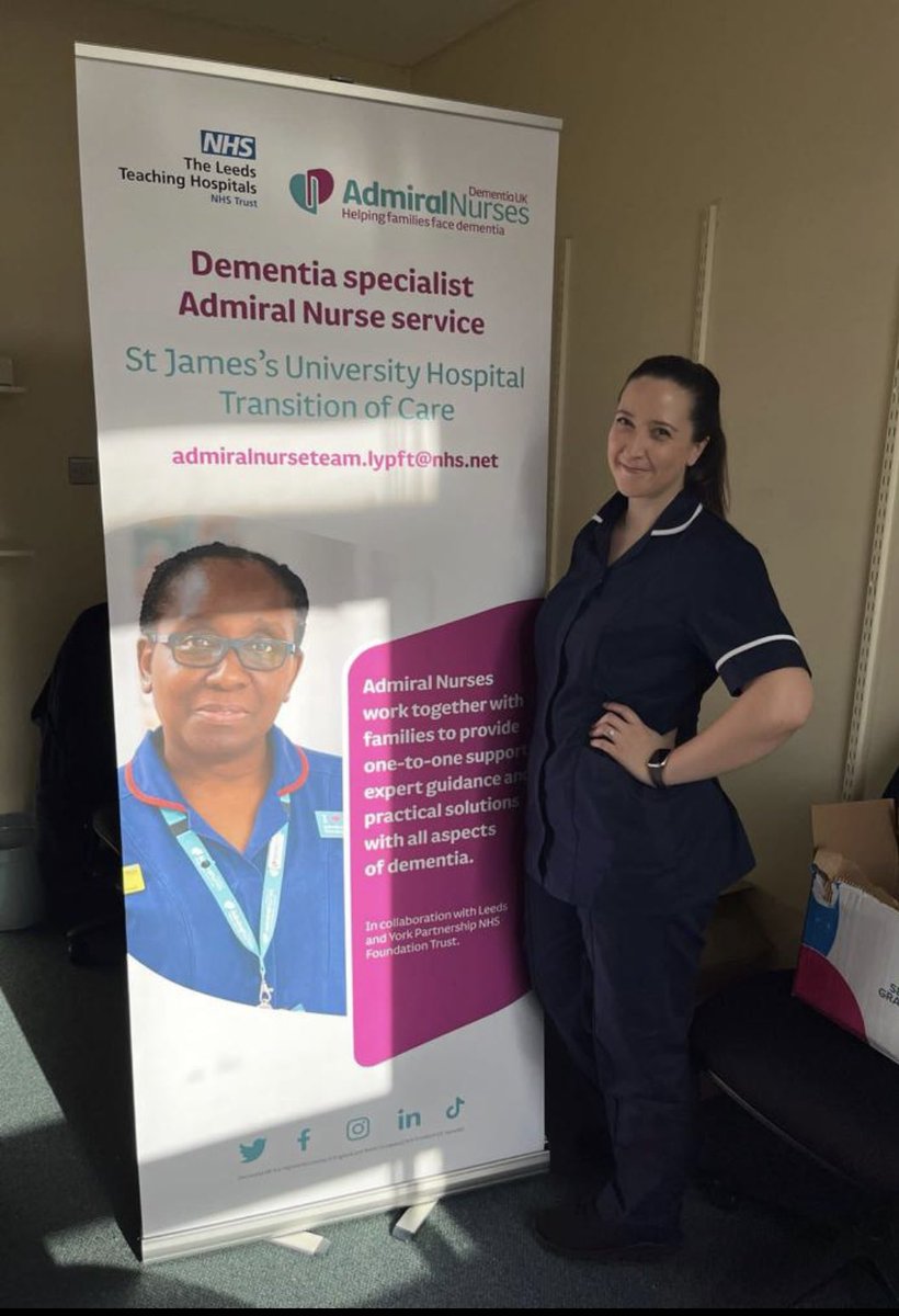 7 DAYS TO GO!! Your Leeds Admiral Nurse service at St James’s launches 3rd April!! Come see us in the Gledhow Wing entrance 11-2 for a chat about dementia and how we can help 🙌🎉 @LTHT_SIM @LeedsHospitals @DementiaUK @CarlaRogersRN @LeedsandYorkPFT