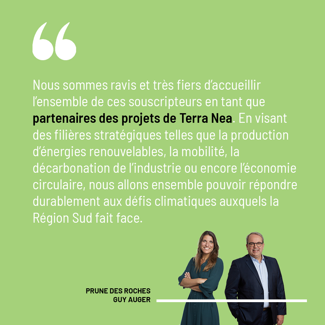 AnderaPartners's tweet photo. 🚨 📢 - 𝗧𝗲𝗿𝗿𝗮 𝗡𝗲𝗮 -
 Terra Nea, le fonds d’investissement de @MaRegionSud dédié aux #infrastructures de la transition écologique annonce son 𝟭𝗲𝗿 𝗰𝗹𝗼𝘀𝗶𝗻𝗴 avec une première levée de 38 millions d'euros.
➡️ CP : https://t.co/ohomKfp7gy
#TerraNea #thepowerofand https://t.co/PN0lb8nKSQ