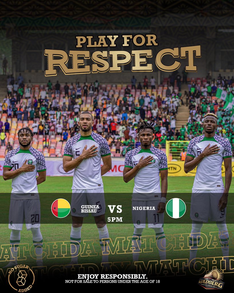 Ready to bounce back 🇳🇬🦅⚽️ Win a shopping voucher by Predicting the correct score line and tag 5 friends to follow <a href="/goldberglagerng/">Ọ𝙢ọ𝙡úà𝙗í</a> 🇳🇬

Use the hashtag  #OmoluabiFC 
#PlayForRespect 

- The first 5 followers with the correct answers win.

Terms &amp; Conditions Apply #Omoluabi