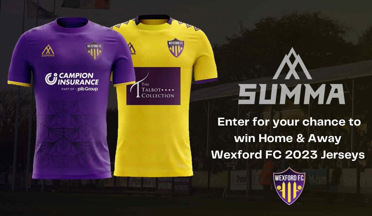 🟣 Competition Time 🟡 Retweet this post &amp; follow <a href="/WexfordFC/">Wexford FC</a> for the chance to win a pair of Home &amp; Away 2️⃣0️⃣2️⃣3️⃣ jerseys. One lucky winner will be announced. ⚽️ #Wexford