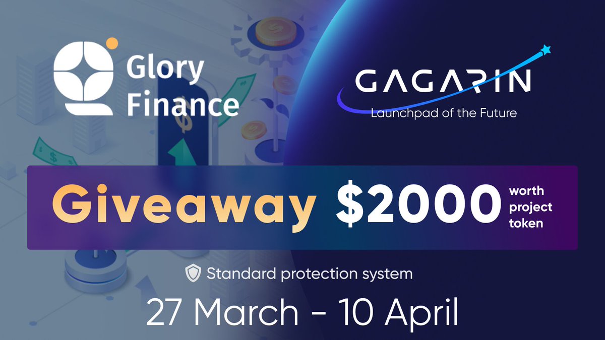 GAGARIN_World's tweet photo. 💥On the occasion of the @GloryFinanceio #IDO on @GAGARIN_World - $2000 #giveaway! 

🎁 2000$ worth $GLR 
🏆100 winners 

✅ Like, RT &amp; Tag 3 Friends
✅ Complete #Sweepwidget
https://t.co/Dz2Pf25alo

#Gagarin #GloryFinance #web3 #gleam #NFT #BNBChain #GGR #playtoearn https://t.co/X8iqwAkKCB