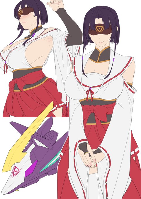 巫女キャラ案(暫定)。 