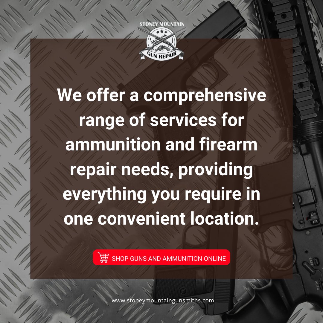 For all your ammunition and firearm repair requirements, look no further than our one-stop shop, where you'll find everything you need from start to finish.

Visit our shop today at bit.ly/StMGuns
.
#restoration #weapon #antiqueguns #ammonition #gunrepair #stoneymountain