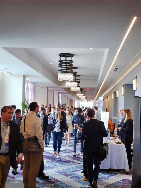 HFES's tweet image. The exhibit hall at #HFESHCS is full of activity! Don&apos;t miss the chance to explore cutting-edge healthcare technology and network with industry experts. Come visit! Exhibits are open until 5 PM today.