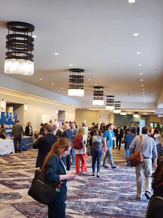 HFES's tweet image. The exhibit hall at #HFESHCS is full of activity! Don&apos;t miss the chance to explore cutting-edge healthcare technology and network with industry experts. Come visit! Exhibits are open until 5 PM today.