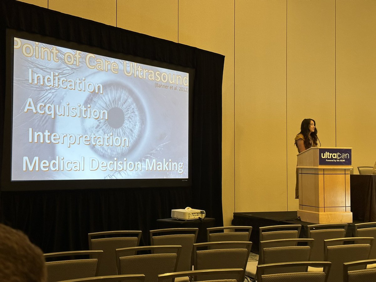 ERGatorUF's tweet photo. @EMDocHDS talking about ultrasound in the diagnosis of a lens dislocation @AIUMultrasound #ultracon23 @OSUultrasound https://t.co/nB5QcHChDO