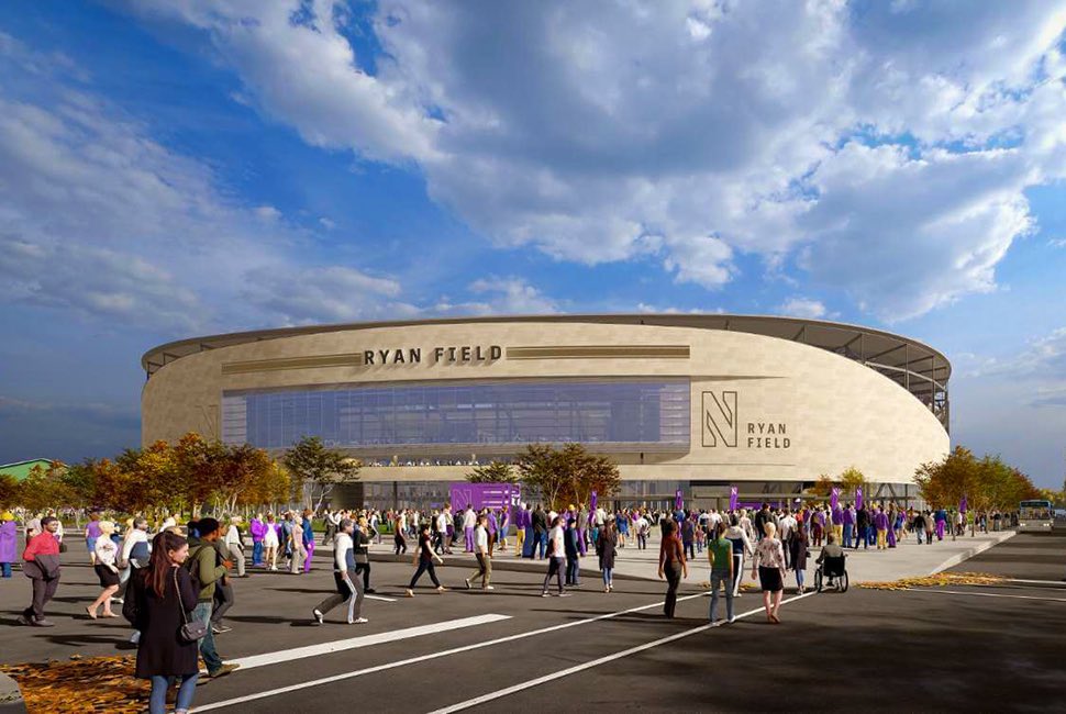 thebiggreenw's tweet photo. Exciting news, Northwestern University selects the partnership between Walsh Construction and Turner Construction as its construction manager for the redevelopment of the University's football stadium, Ryan Field! https://t.co/TbWhM6aBoa https://t.co/hOQXVyyK3C