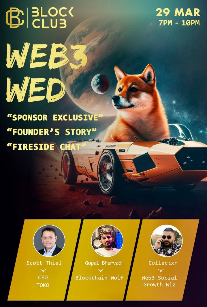 habibivc's tweet photo. Will be on stage IRL this Wednesday
@BlockClubUAE #web3wed event speakin alongside Blockchain Wolf if youโre going to be in #DXB come check it out ๐ฏ๐พ
https://t.co/NiTb6ah5Fq https://t.co/Lb2N6JkEXA