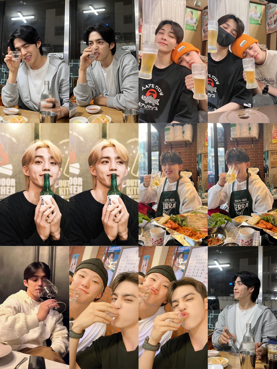 domcheol's tweet photo. drinking with seungcheol https://t.co/0LSyiQkmRQ