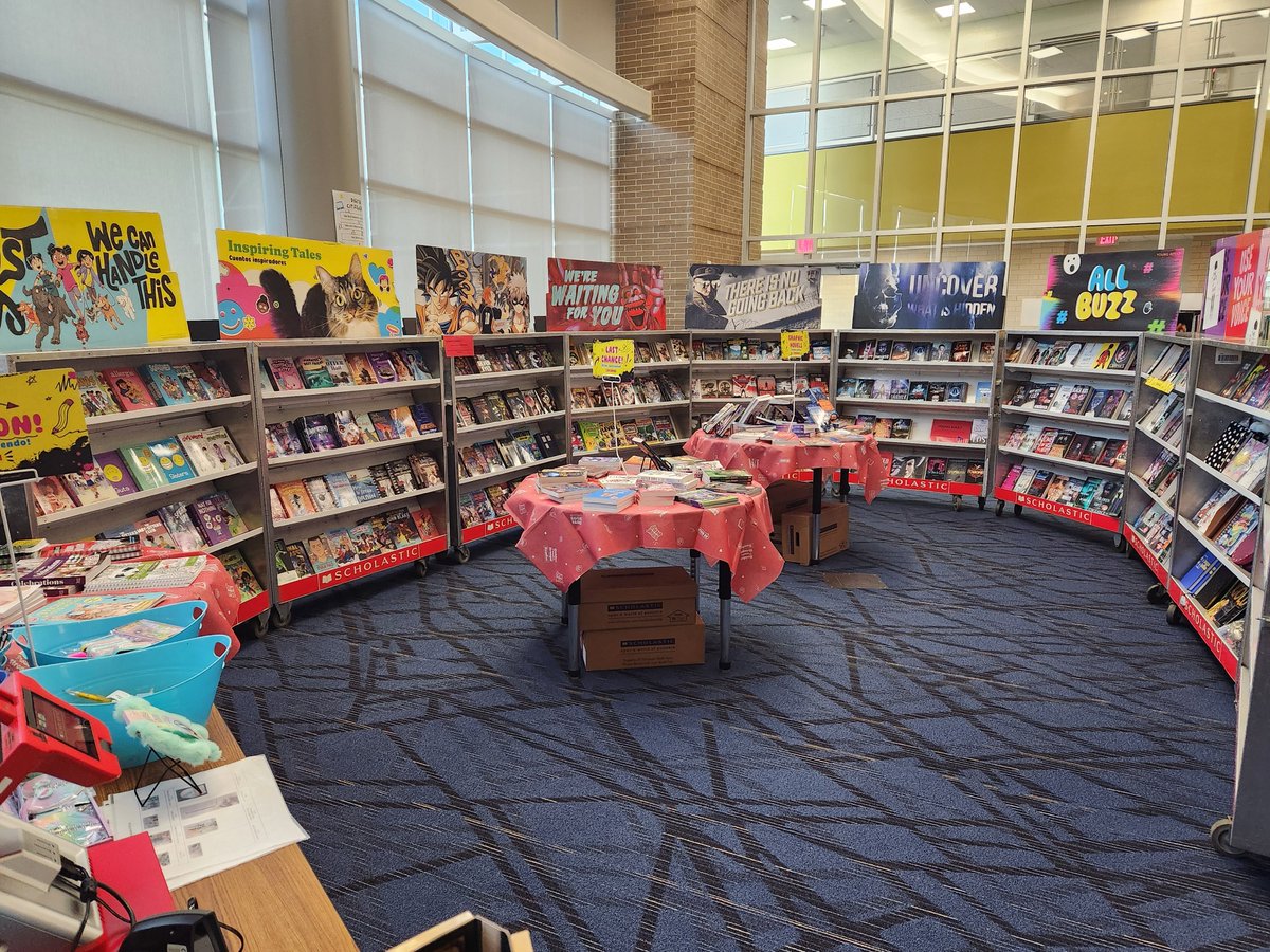 AdamsJHLibrary's tweet photo. Book Fair sales start tomorrow! Cash, card, and eWallet are accepted. Check out the library Canvas page to set up an eWallet. 
#alwaysbeaviking https://t.co/ErApLzPyvs