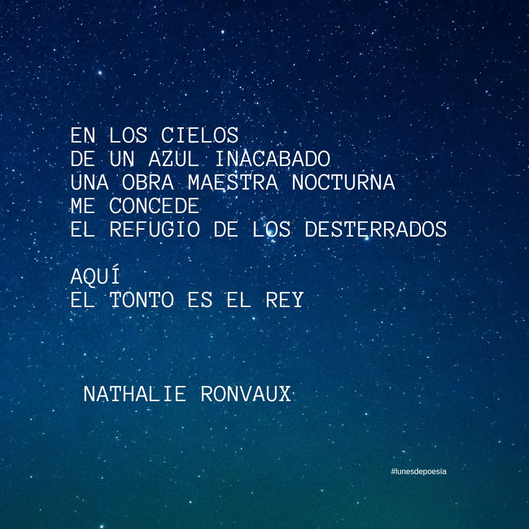 znbustos's tweet photo. Lunes de poesía con Nathalie Ronvaux

#lunesdepoesía #nathalieronvaux #poetaluxemburguesa #escritoraseuropeas #poesía #poetry https://t.co/w2kTG0u7RC