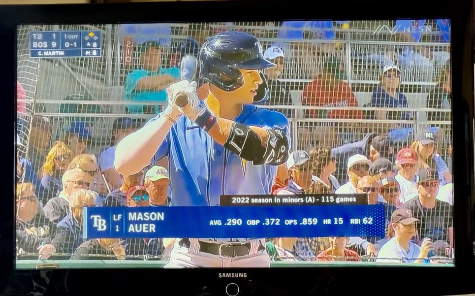 <a href="/MasonAuer/">Mason Auer</a> getting the start in BIG LEAGUE game today for <a href="/RaysBaseball/">Tampa Bay Rays</a> vs the <a href="/Yankees/">New York Yankees</a>. Proud of you bro go get it! #Road2TheShow #NextLevel <a href="/zone1training/">Zone 1 Training</a> <a href="/Clubhouse_mw/">Marucci Clubhouse Midwest</a>